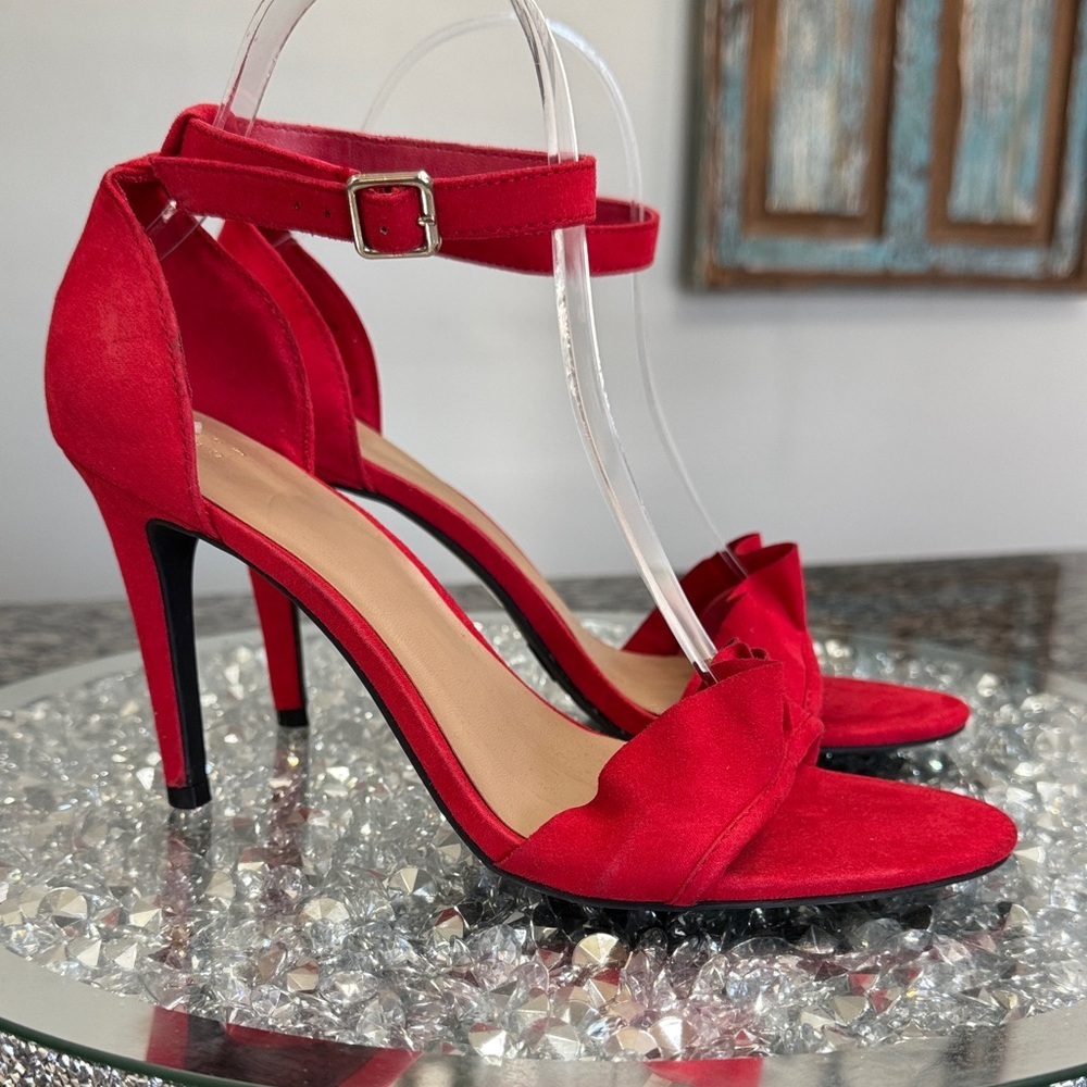 a new day Red ruffle Heels 8